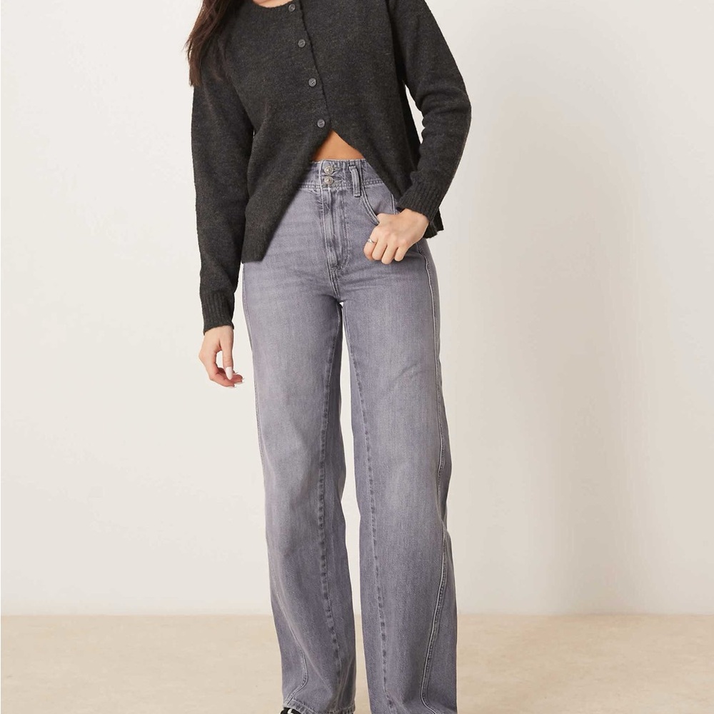 Free People WE THE FREE Aster Straight Grey/Slate Jeans sizes 25,26 NWT
